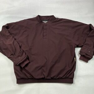 Zero Restriction Gortex Pullover Men XL Maroon Absolut Vodka Logo on Sleeve FLAW